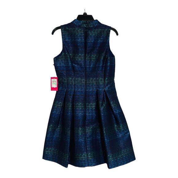 Vince Camuto Sleeveless V-Neck Fit and Flare Jacquard Dress, Sz 8— NWT - Picture 7 of 10